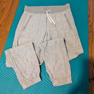 Grey Cabo Linen Jogger Pants Athleta 6
